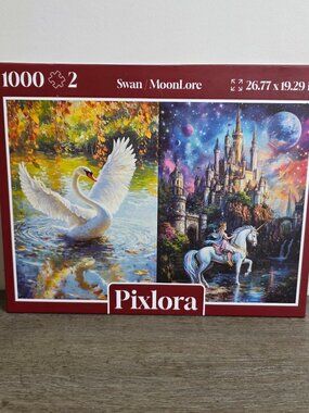 Swan and MoonLore - Two 1000 Piece Puzzles by Pixlora